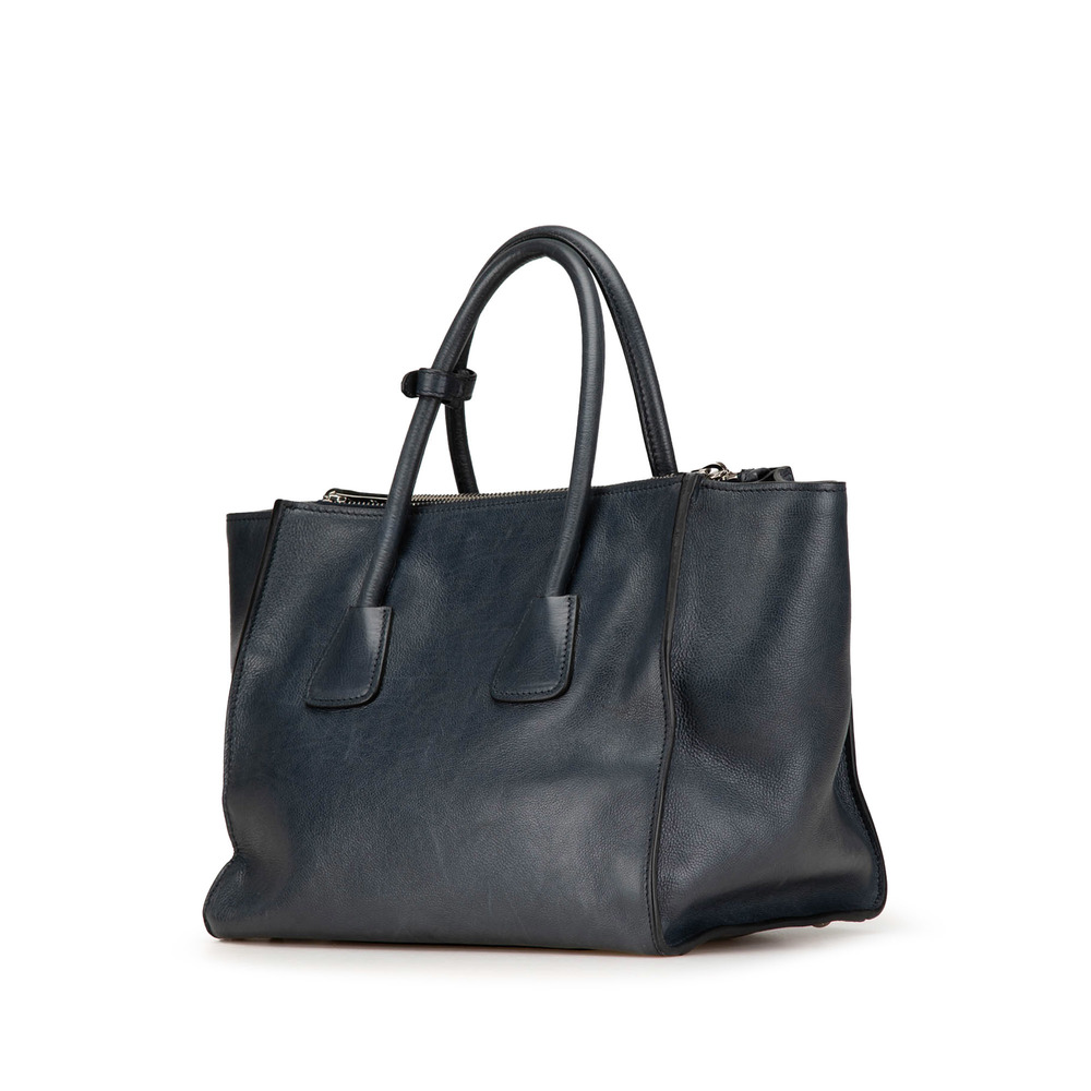 Pre-Loved Prada Glace Calf Twin Pocket Double Handle Satchel - Picture 2 of 12